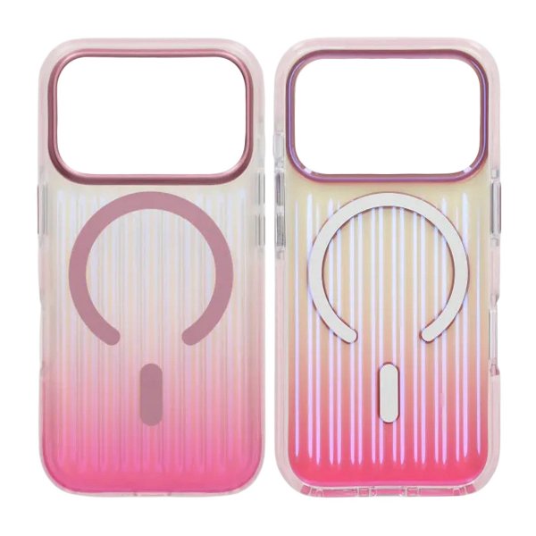 iPhone 17 Pro Cover Bølget MagSafe Pink