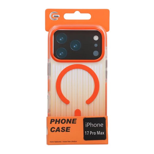 iPhone 17 Pro Max Cover Korrugeret MagSafe Orange