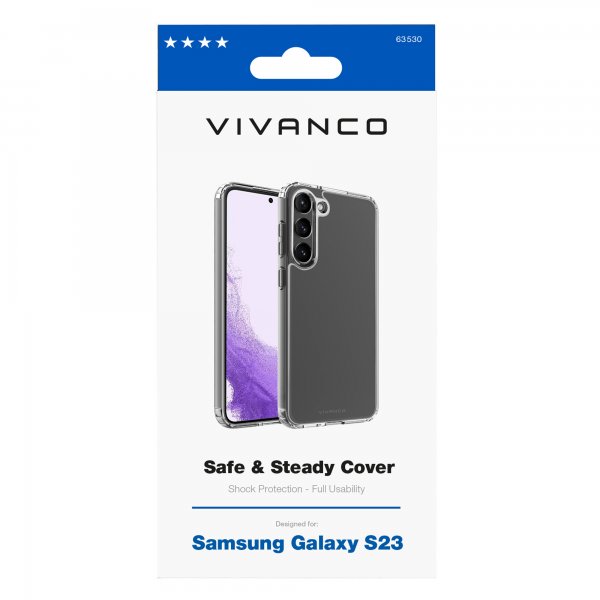 Vivanco Samsung Galaxy S23 Skal Safe & Steady Transparent