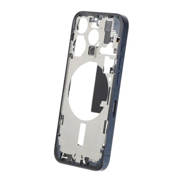 Mellemramme med smådele til iPhone 15 Pro - Blå Titan OEM