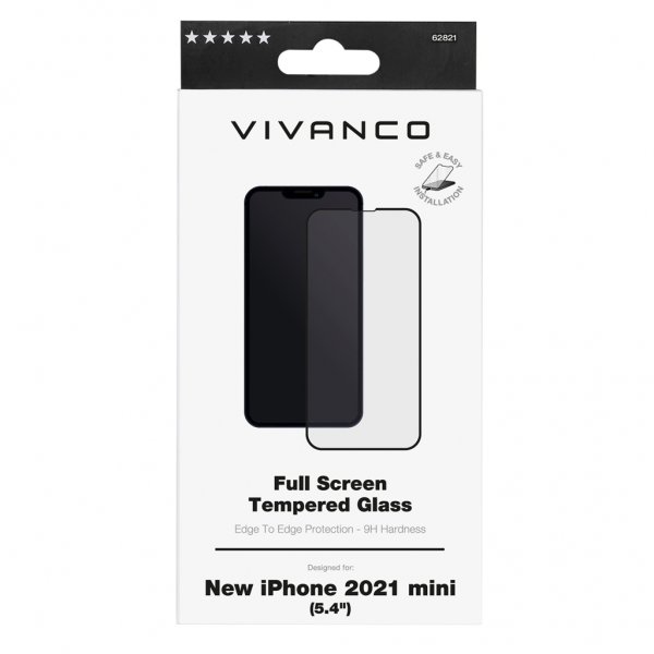 Vivanco iPhone 13 Mini Skærmbeskyttelse Fuld Skærm
