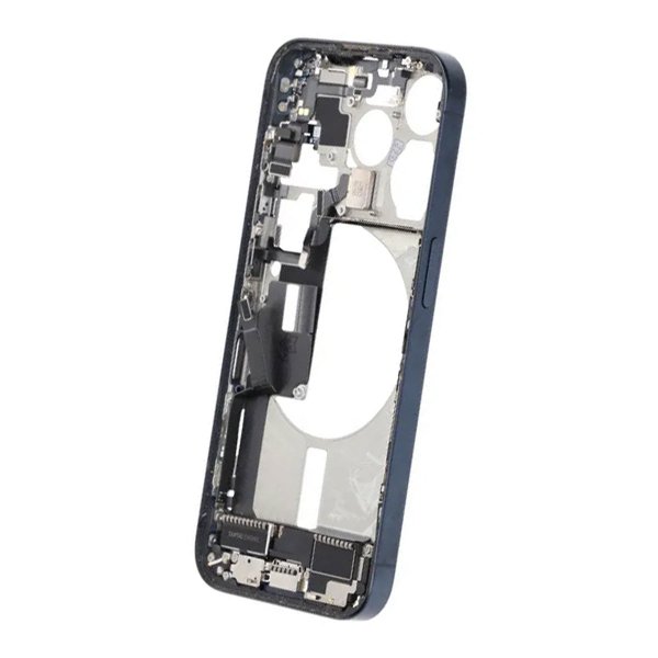 Mellemramme med smådele til iPhone 15 Pro - Blå Titan OEM