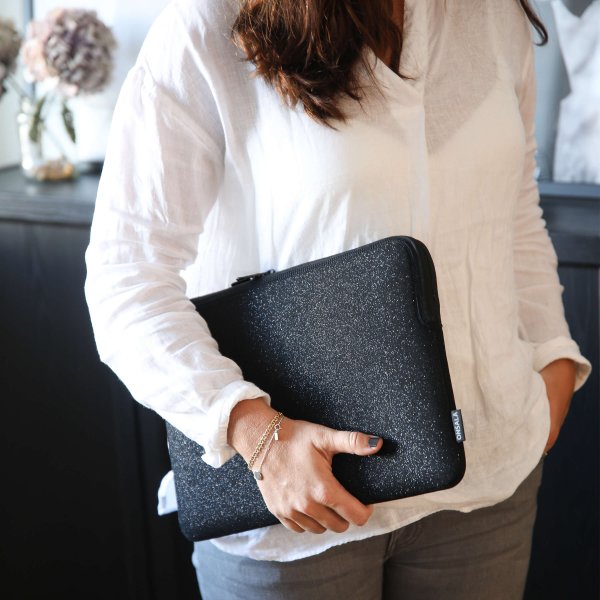 Onsala Sleeve Laptopetui Glitter 14" Sort