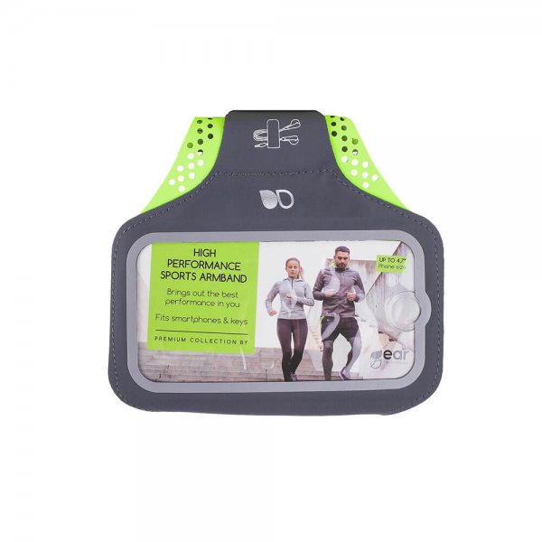 Gear Sportsarmbånd Premium Lille 5" Grå/Gul