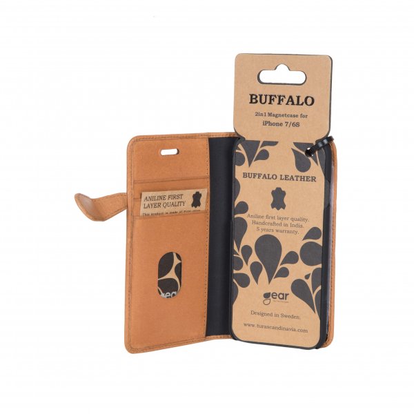 Buffalo iPhone 6/6S Etui 2i1 Magnet Case Cognac