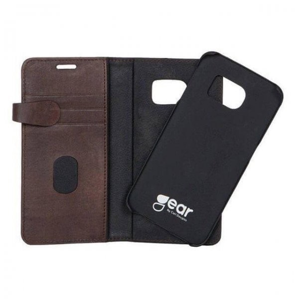 Buffalo Samsung Galaxy S6 Edge Cover 2i1 Magnet Etui Brun