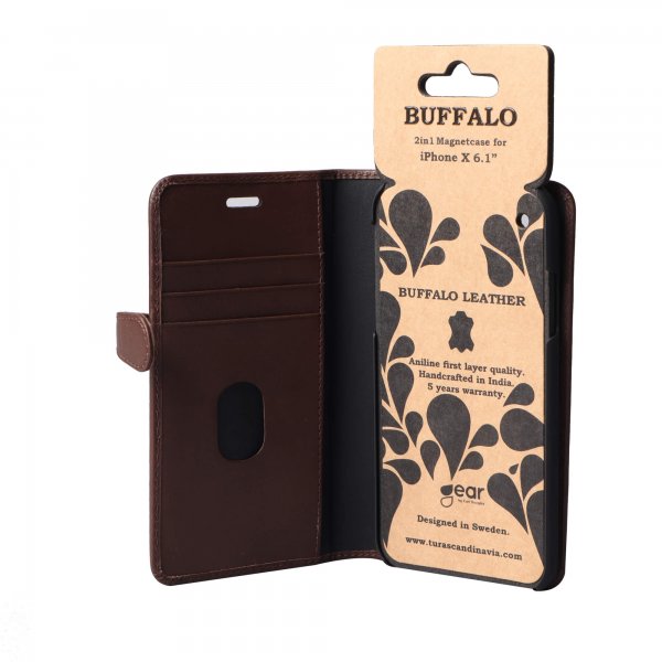 Buffalo iPhone Xr Cover 2i1 Magnet Case Brun
