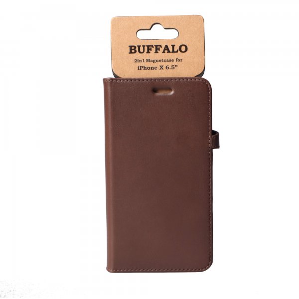 Buffalo iPhone Xs Max Etui 2i1 Magnet Etui Brun