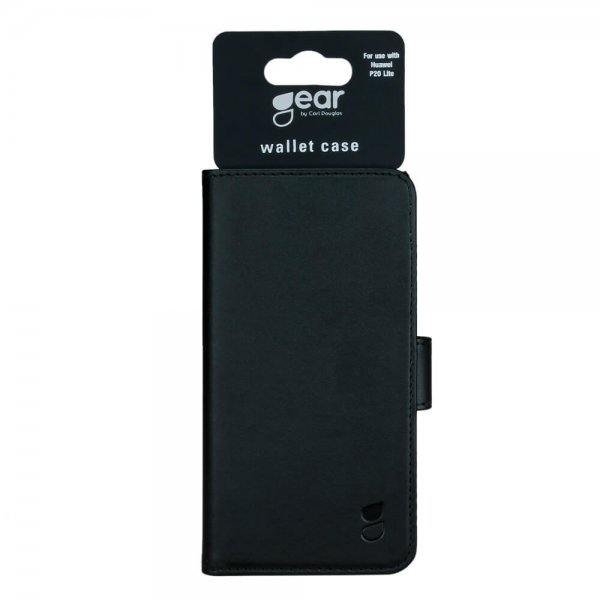 Gear Huawei P20 Lite Etui 3 Kortlommer Sort