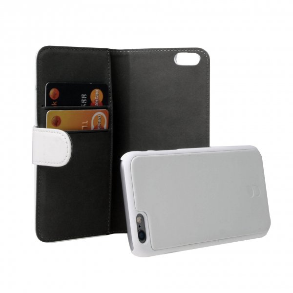 Gear iPhone 6/6S Etui 2 Kortlommer Aftagelig Skal Hvid