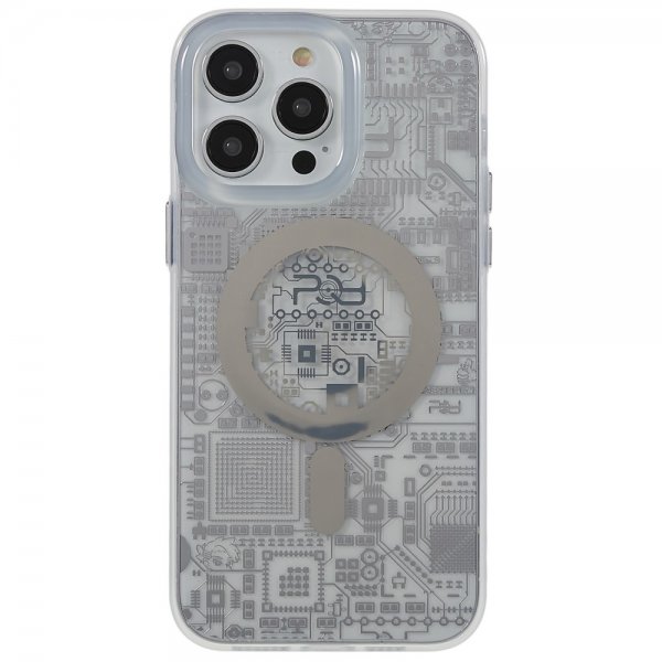 iPhone 14 Pro Max Cover PQY Geek Series MagSafe Sølv