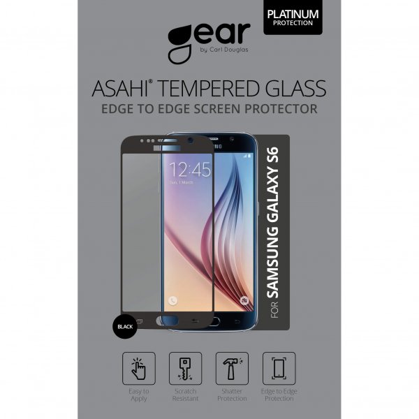 Gear Samsung Galaxy S6 Skærmbeskyttelse 3D Sort