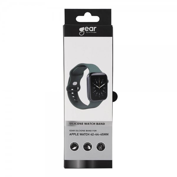 Gear Apple Watch 44/45/46mm/Apple Watch Ultra Armbånd Silikone Olivengrøn