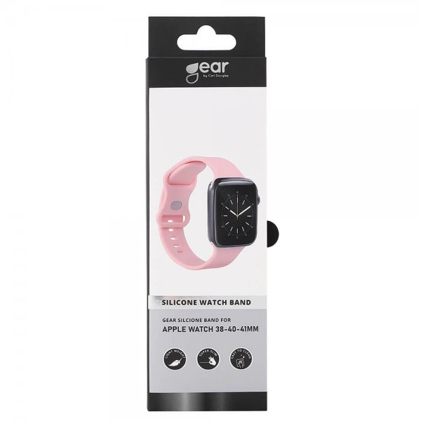 Gear Apple Watch 38/40/41/42mm Rem Silikone Rosa