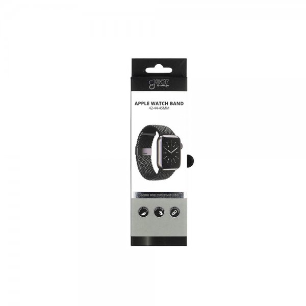 Gear Apple Watch 38/40/41/42mm Rem Flettet Nylon Sort