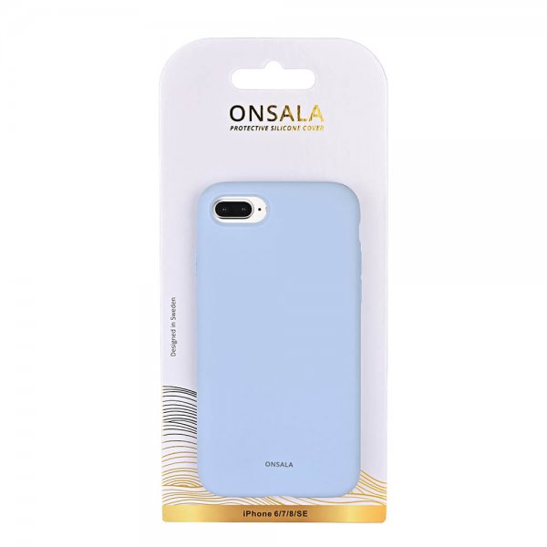 Onsala iPhone 6/6S/7/8/SE Cover Silikone Lyseblå