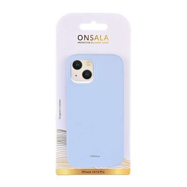 Onsala iPhone 12/iPhone 12 Pro Cover Silikone Lyseblå