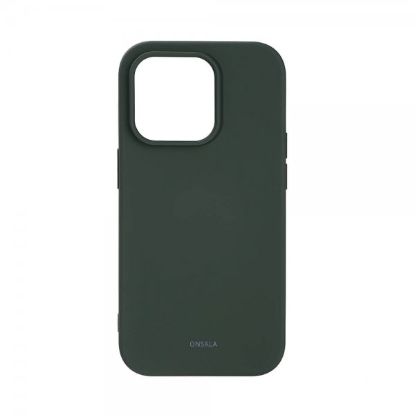 Onsala iPhone 14 Pro Cover Silikone Oliven Grøn