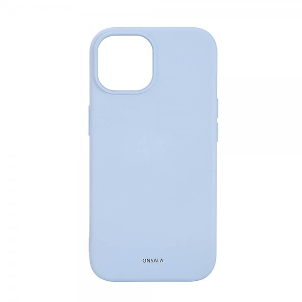 Onsala iPhone 15 Cover Silicone Touch MagSeries Lyseblå