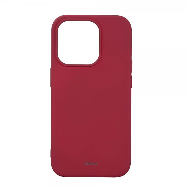 Onsala iPhone 15 Pro Cover Silikone Touch MagSeries Deep Red