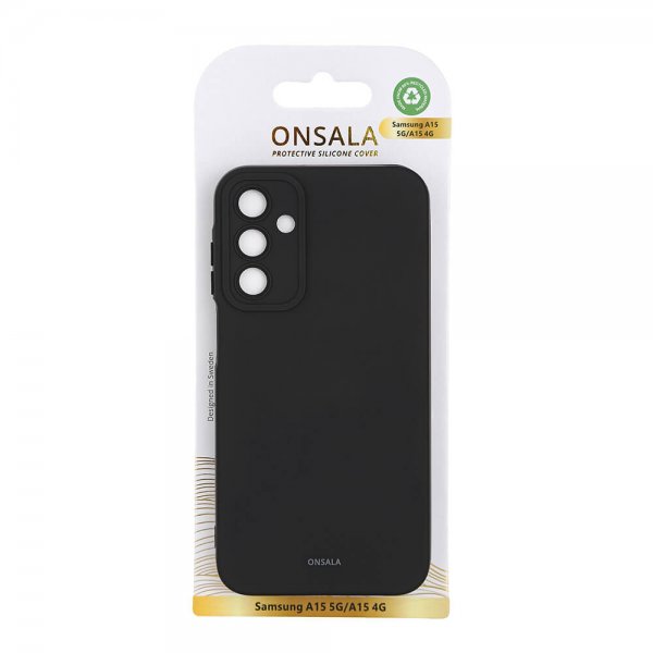 Onsala Samsung Galaxy A15 Cover Silikone Sort