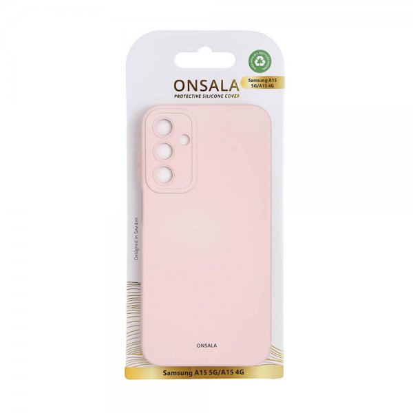 Onsala Samsung Galaxy A15 Cover Silikone Chalk Pink