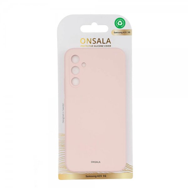Onsala Samsung Galaxy A35 Cover Silikone Chalk Pink