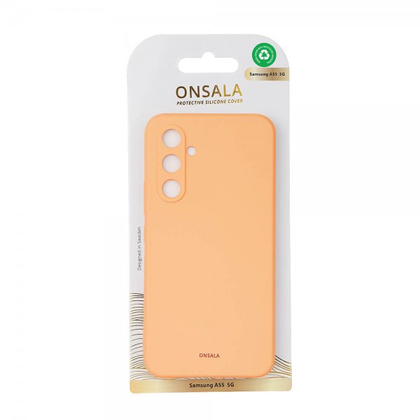 Onsala Samsung Galaxy A55 Cover Silikonefølelse Abrikos