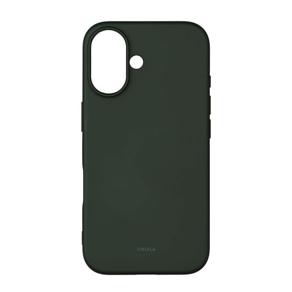 Onsala iPhone 16 Cover Silikonefølelse Olive Green