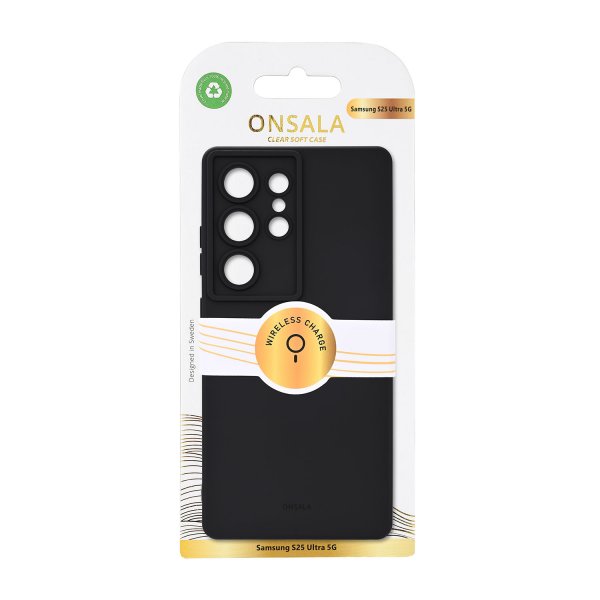 Onsala Samsung Galaxy S25 Ultra Cover Silikonefølelse Sort