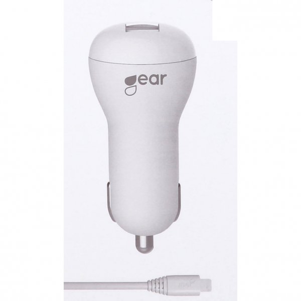 Gear Billader 1xUSB 1A Micro-USB Kabel 1m Hvid