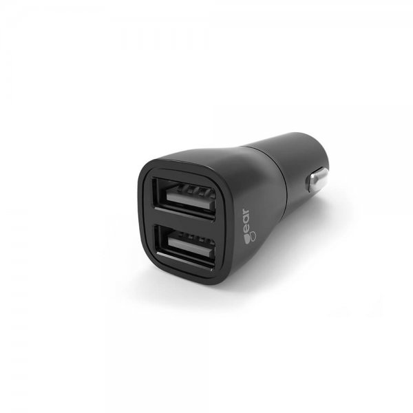 Gear Billader 2xUSB-A 3.4A Sort
