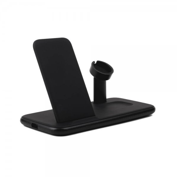 Gear Trådløs Triple QI Oplader Mobil/Watch/Airpods 20W Sort