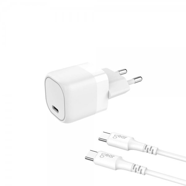 Gear Oplader 1xUSB-C PD/PPS 25W Kabel USB-C-USB-C 1m