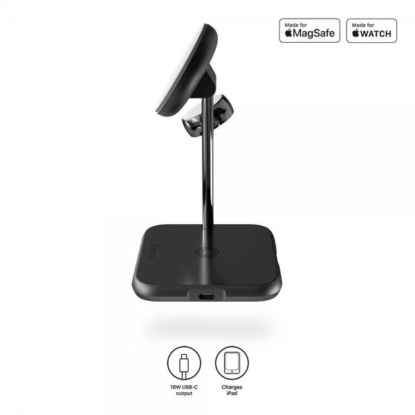 Zens 4-i-1 MagSafe/Watch trådløs ladestation Sort