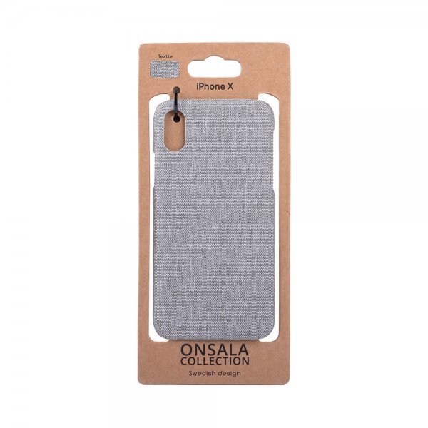 Onsala iPhone X/Xs Cover Tekstil Grå