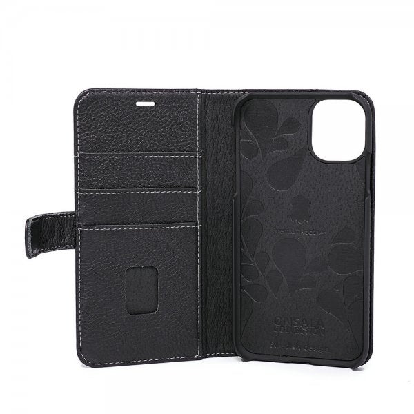 Onsala iPhone 11 Etui Ægte Læder Sort