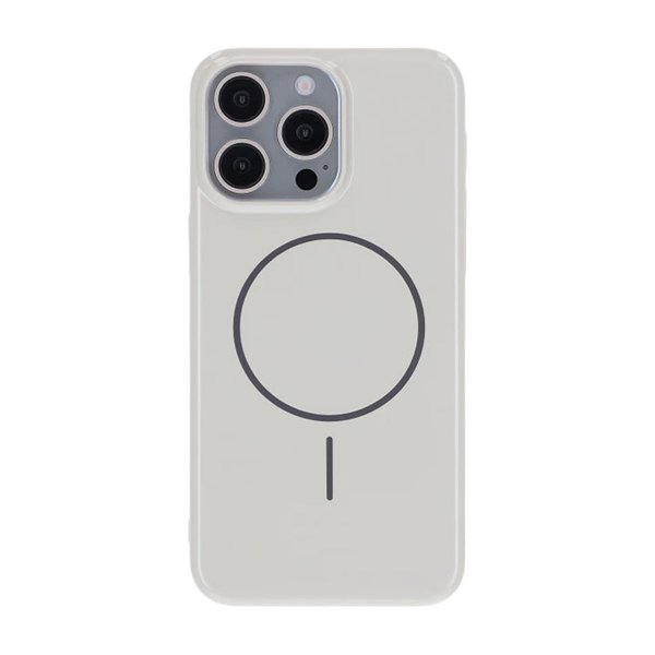 iPhone 15 Pro Max Cover TPU MagSafe Blank Hvid