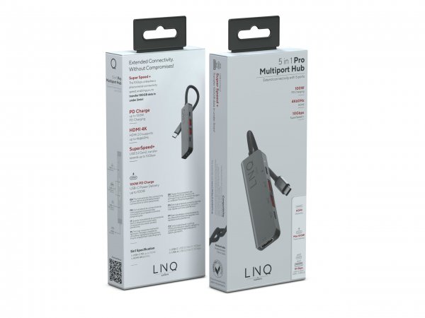 LINQ by Elements 5-i-1 Pro USB-C Multiport Hub