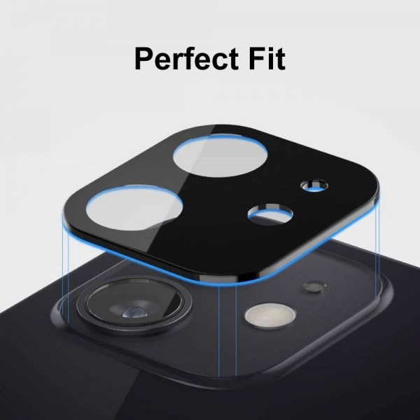 Enkay iPhone 12 Mini Kamerabeskyttelse Hærdet Glas Sort