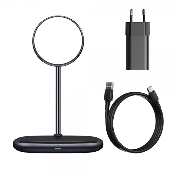 Baseus Trådløs Oplader med Hurtigoplader Swan MagSafe 20W Sort