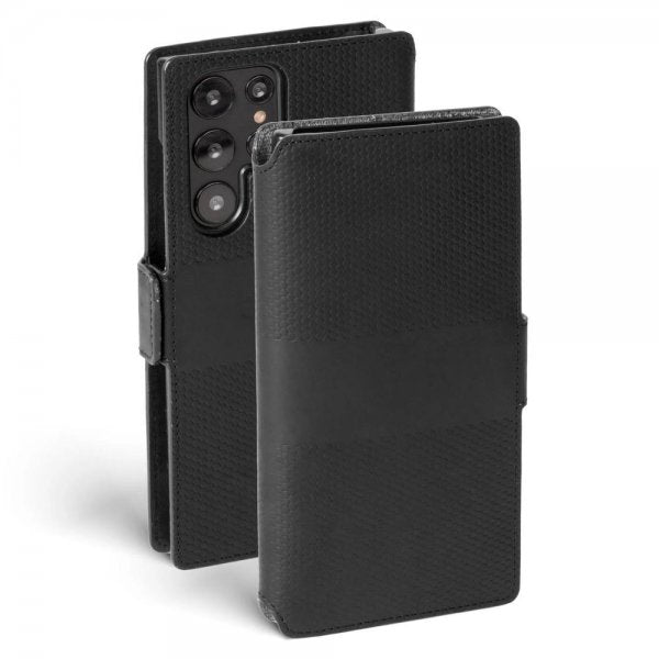 Krusell Samsung Galaxy S22 Ultra Cover Leather PhoneWallet Sort