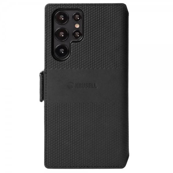 Krusell Samsung Galaxy S22 Ultra Cover Leather PhoneWallet Sort