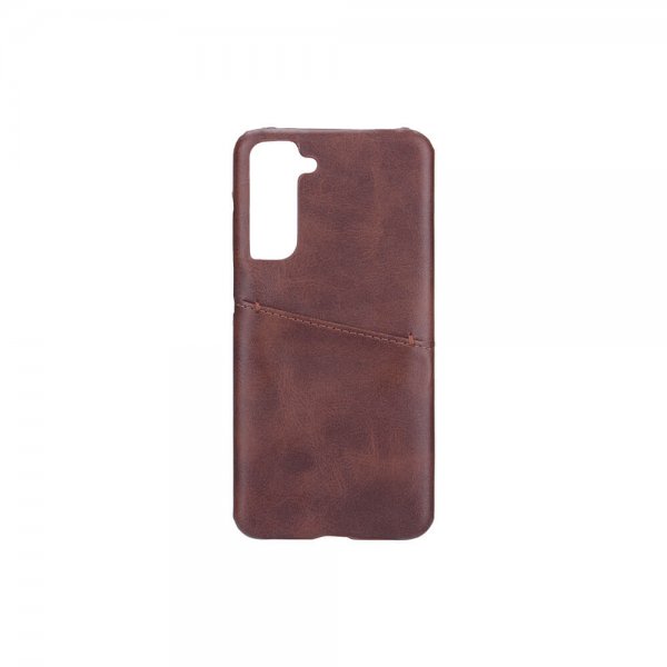 Onsala Samsung Galaxy S21 FE Cover med en Kortlomme Brun