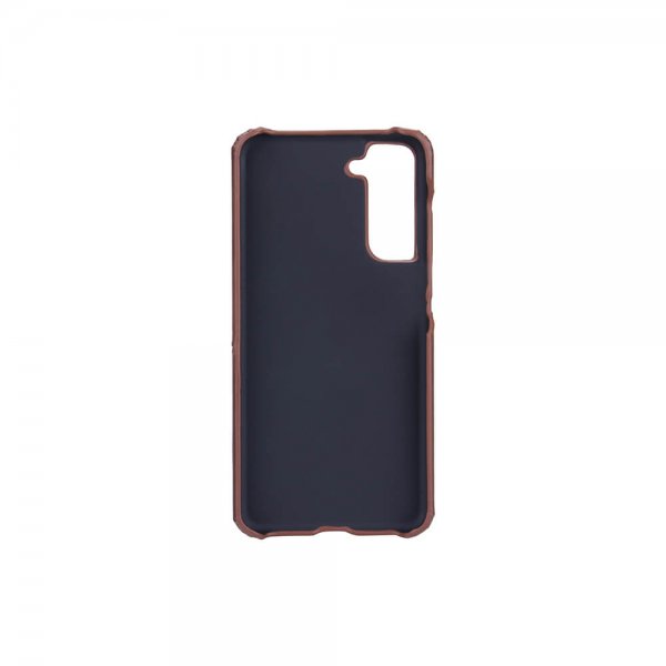 Onsala Samsung Galaxy S21 FE Cover med en Kortlomme Brun