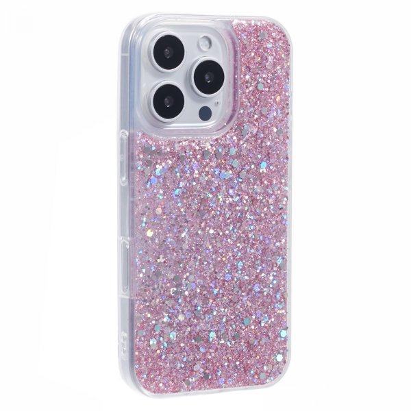 Nordic Covers iPhone 16 Pro Max Cover Sparkle Series Blossom Pink