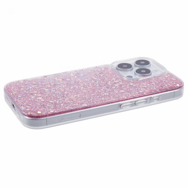 Nordic Covers iPhone 16 Pro Cover Sparkle Series Blossom Pink
