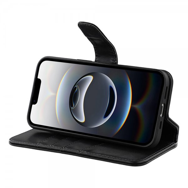 Nordic Covers iPhone 16./17. Etui Essential Læder Raven Black