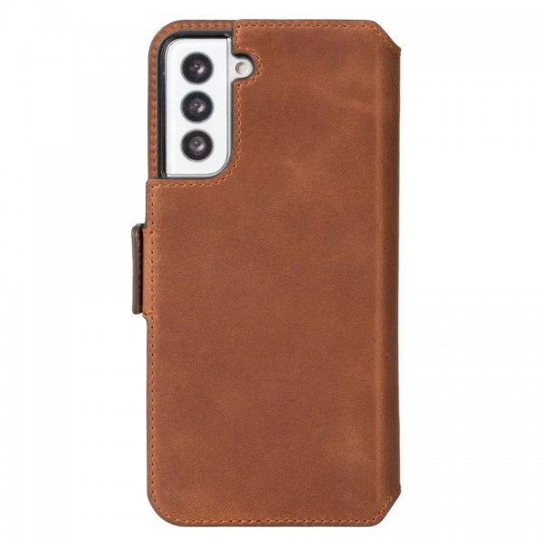 Krusell Samsung Galaxy S21 Cover Sunne PhoneWallet Vintage Cognac