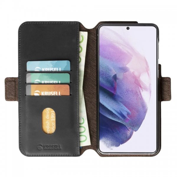 Krusell Samsung Galaxy S21 Cover Sunne PhoneWallet Vintage Black